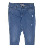 LEVI'S 310 Shaping Distressed Womens Jeans Blue Slim Skinny W32 L28
