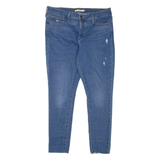 LEVI'S 310 Shaping Distressed Womens Jeans Blue Slim Skinny W32 L28