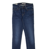 LEVI'S 711 BIG E Womens Jeans Blue Slim Skinny Stone Wash W26 L32