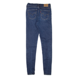 LEVI'S 720 High Rise BIG E Womens Jeans Blue Slim Skinny Stone Wash W27 L32