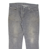 LEVI'S 511 Jeans Mens Grey Slim Straight Stone Wash W36 L30