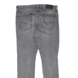 LEVI'S 510 BIG E Jeans Distressed Mens Grey Slim Skinny Charcoal Wash W34 L32