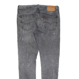 LEVI'S 512 BIG E Jeans Mens Grey Slim Tapered Charcoal Wash W33 L34