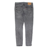 LEVI'S 512 BIG E Jeans Mens Grey Slim Tapered Charcoal Wash W33 L34