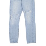 LEVI'S 501S Jeans Distressed Womens Blue Skinny Straight Stone Wash W26 L28