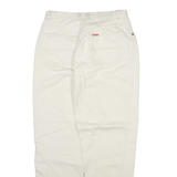 TEDDY'S Womens Trousers Cream Relaxed Tapered W29 L29