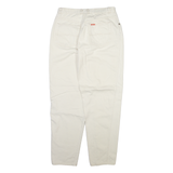 TEDDY'S Womens Trousers Cream Relaxed Tapered W29 L29