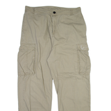 KARL KANI Cargo Mens Trousers Beige Relaxed Straight W37 L31