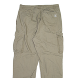 KARL KANI Cargo Mens Trousers Beige Relaxed Straight W37 L31