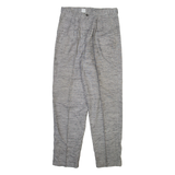 Mens Trousers Grey Relaxed Tapered Viscose W30 L32