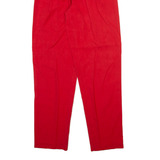 SERGIO DI LAURENTI Womens Trousers Red Relaxed Tapered Viscose W22 L29