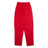 SERGIO DI LAURENTI Womens Trousers Red Relaxed Tapered Viscose W22 L29