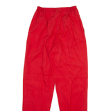 SERGIO DI LAURENTI Womens Trousers Red Relaxed Tapered Viscose W22 L29