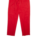 SERGIO DI LAURENTI Womens Trousers Red Relaxed Tapered Viscose W22 L29