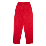 SERGIO DI LAURENTI Womens Trousers Red Relaxed Tapered Viscose W22 L29