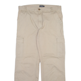 SERGIO VITTI Cargo Mens Trousers Beige Regular Straight W35 L32