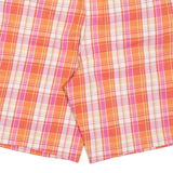 LANDS END Womens Casual Shorts Pink Check UK 14 W33