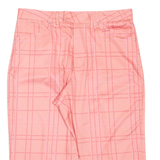 SLAZENGER Womens Casual Shorts Pink Check UK 12 W32