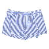 GUESS Womens Casual Shorts Blue Striped M W32