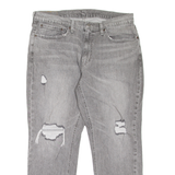 LEVI'S 531 Distressed Mens Jeans Grey Slim Tapered Stone Wash W36 L30