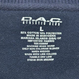 90S Blank D.A.C Athletic Club Striped Sweatshirt - Large Navy Cotton Blend
