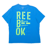 REEBOK Mens T-Shirt Blue XL