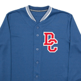 DC SHOES Mens Jersey Blue Long Sleeve Button Neck S