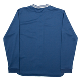 DC SHOES Mens Jersey Blue Long Sleeve Button Neck S