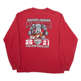 TRI-LAKE INC Back 2 Back Iron Bowl Mens T-Shirt Red Long Sleeve USA L
