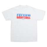 PORT & COMPANY Folsom Basketball Mens T-Shirt Grey USA M