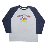 DISNEY Mens T-Shirt Grey Long Sleeve L
