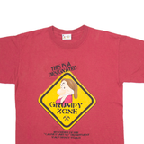 DISNEY This Is A Designated Grumpy Zone Mens T-Shirt Red L
