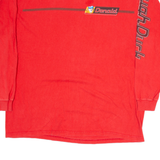 DISNEY Donald Mens T-Shirt Red Long Sleeve L