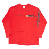 DISNEY Donald Mens T-Shirt Red Long Sleeve L