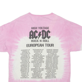 ACDC Womens Band T-Shirt Pink Crew Neck L