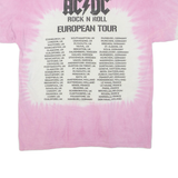ACDC Womens Band T-Shirt Pink Crew Neck L