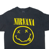 NIRVANA Mens Band T-Shirt Black L