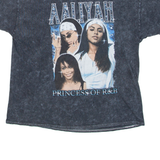 Aaliyah Princess Of R&B Womens Band T-Shirt Grey XL