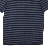 LACOSTE Striped Womens T-Shirt Grey V-Neck M