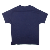 HANES University Of Illinois Mens T-Shirt Blue USA Roll Neck XL