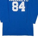 RUSSELL ATHLETIC Rockets Mens T-Shirt Blue 3/4 Sleeve V-Neck M