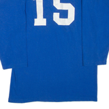 RUSSELL ATHLETIC Rockets Mens T-Shirt Blue 3/4 Sleeve V-Neck M