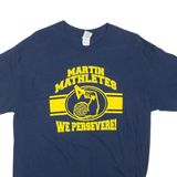GILDAN Martin Mathletes Mens T-Shirt Blue L