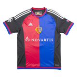 ADIDAS 2015-17 FC Basel Home Kit Bjarnason 8 Champions League Mens Football Shirt Jersey Red M