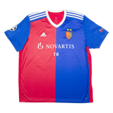 ADIDAS 2018-19 FC Basel Home Kit Champions League Mens Football Shirt Jersey Blue 2XL