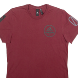 ADIDAS Mens T-Shirt Maroon S