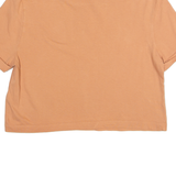 ADIDAS Cropped Womens T-Shirt Orange UK 14