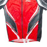 ASICS Full Zip Cycling Mens Jersey Red S