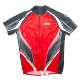 ASICS Full Zip Cycling Mens Jersey Red S
