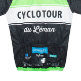 TEXNER Full Zip Cycling Mens Jersey Black S